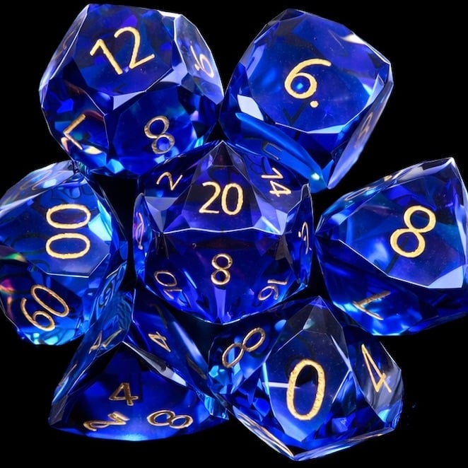 *TDSO Faceted Zircon Glass Sapphire Dice