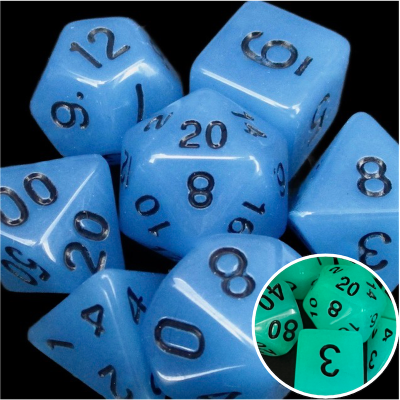 *TDSO Frost Blue Glow Dice
