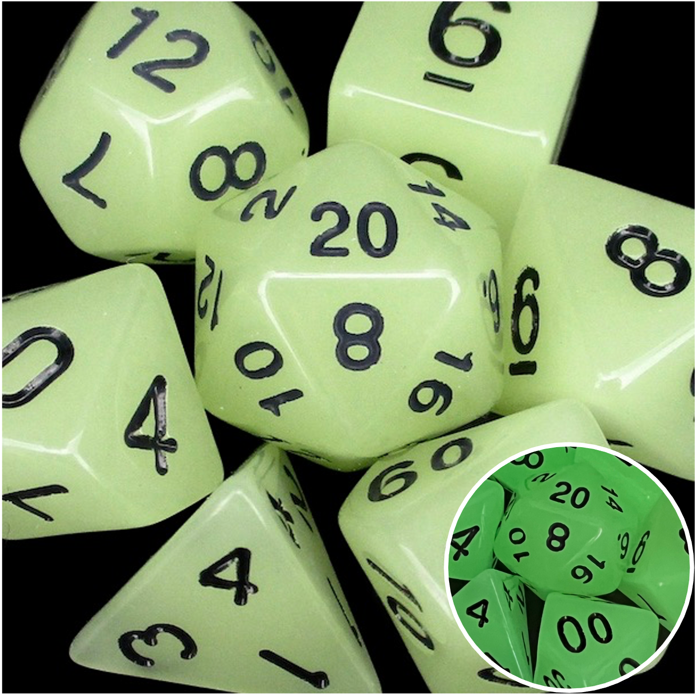 *TDSO Frost White Glow Dice