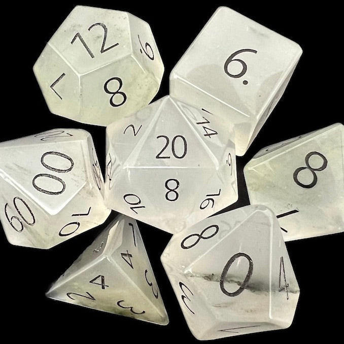 TDSO Gemstone Quartz Phantom & Black Dice