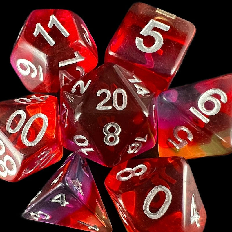 TDSO Layer Transparent Pomegranate Blossom Dice