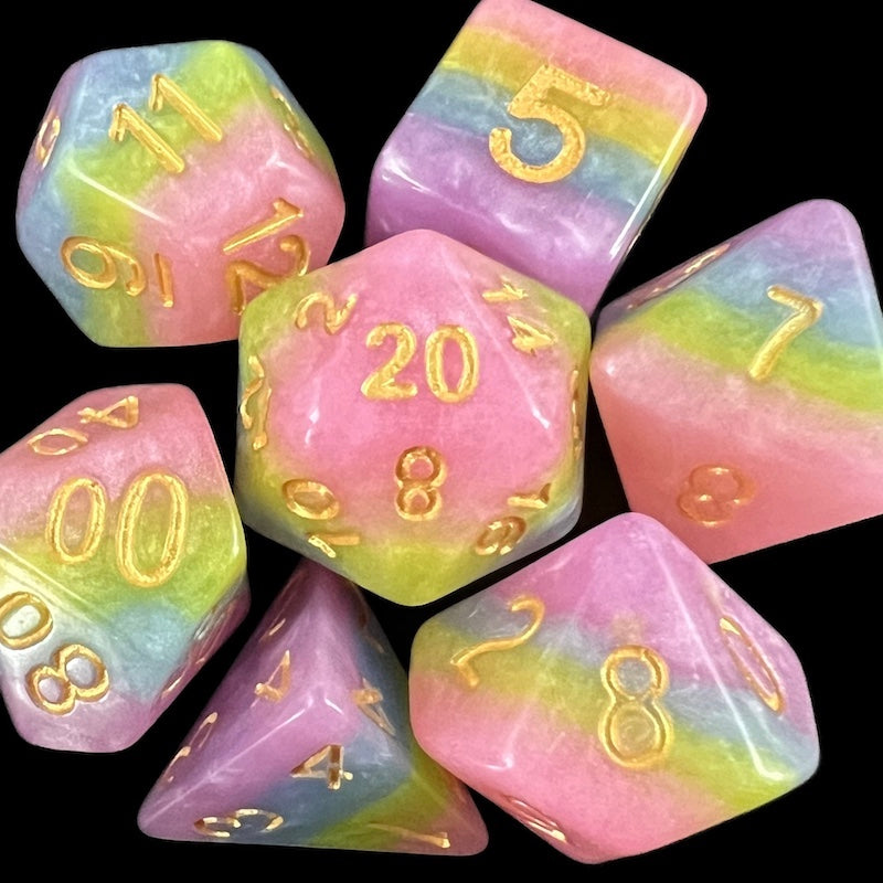 TDSO Layer Purple Blue Yellow & Pink Dice