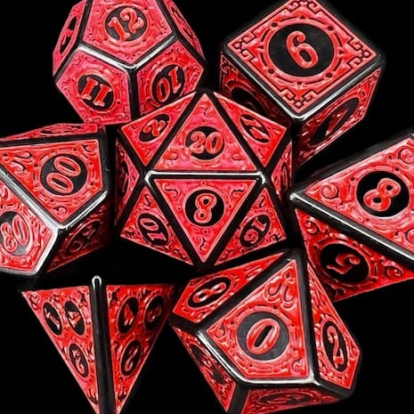 TDSO Magic Burst Black & Red Dice