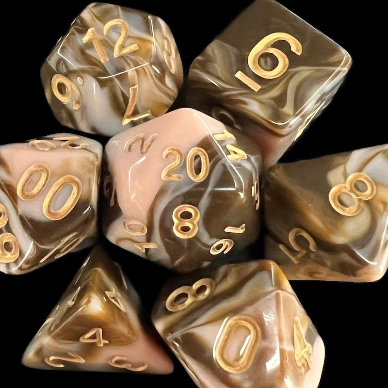 TDSO Marble Coffee & Cream Dice