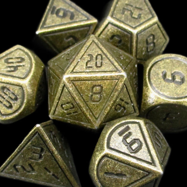 *TDSO Metal Digital Antique Gold & Black Dice