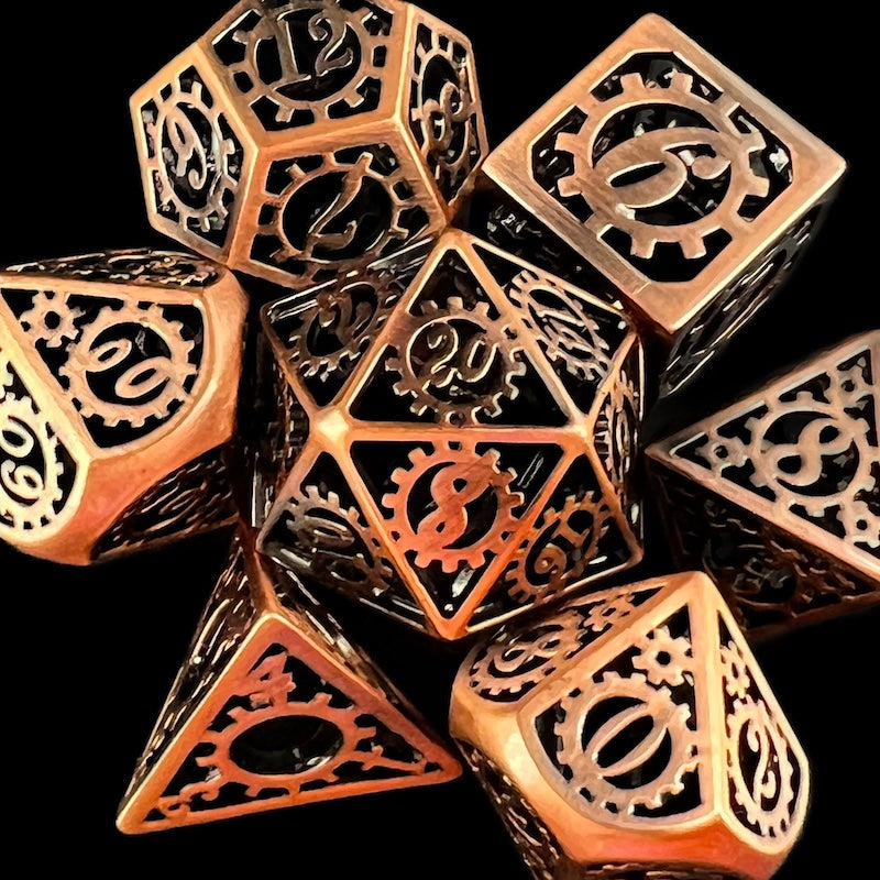 TDSO Metal Hollow Gear Copper Dice