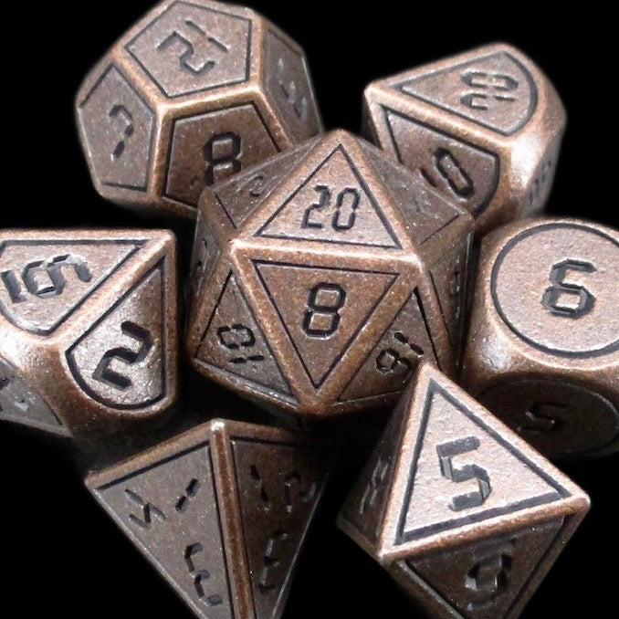 *TDSO Metal Digital Antique Copper & Black Dice