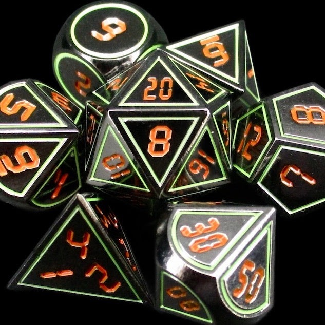 *TDSO Metal Digital Black Nickel Glow & Red Dice