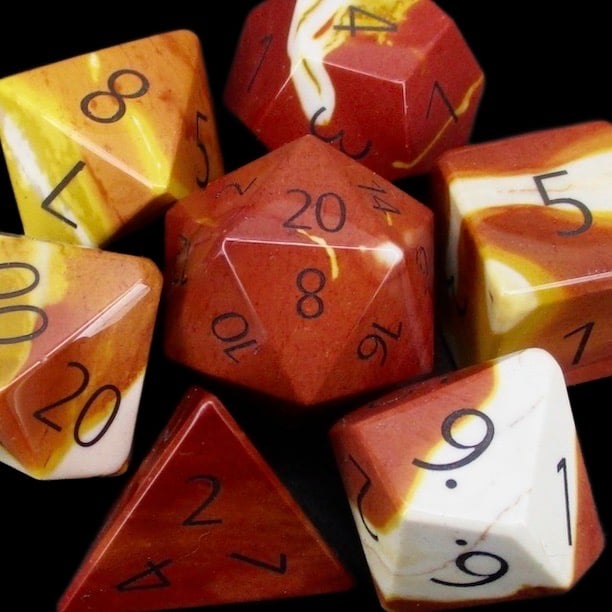 TDSO Gemstone Mookaite & Black Dice