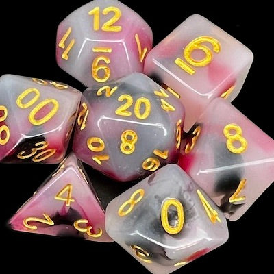 TDSO Opalescence Black & Red Dice