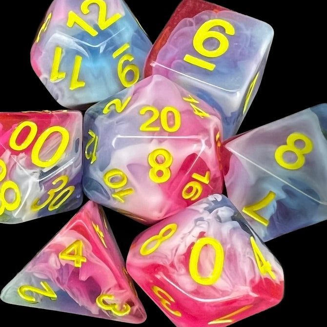 TDSO Opalescence Glacier Rose Dice