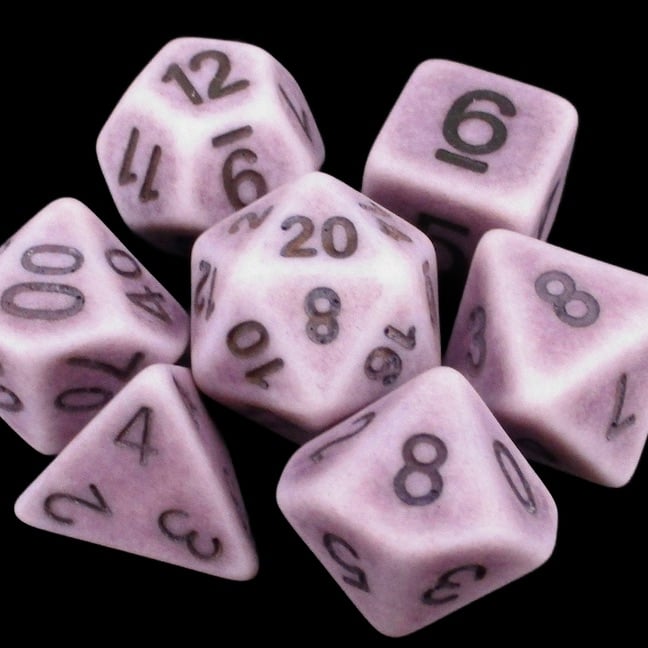 TDSO Opaque Antique Ghostly Purple Dice