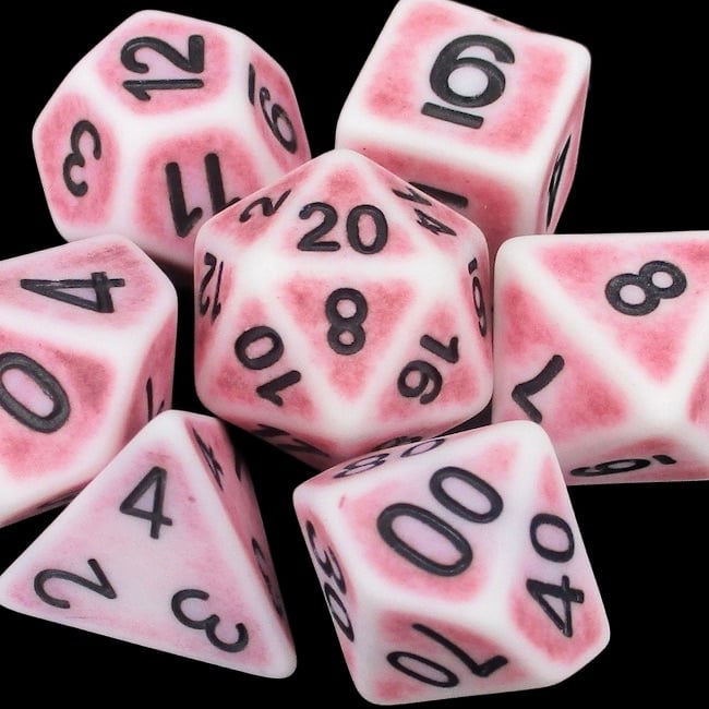 TDSO Opaque Antique Ghostly Red Dice