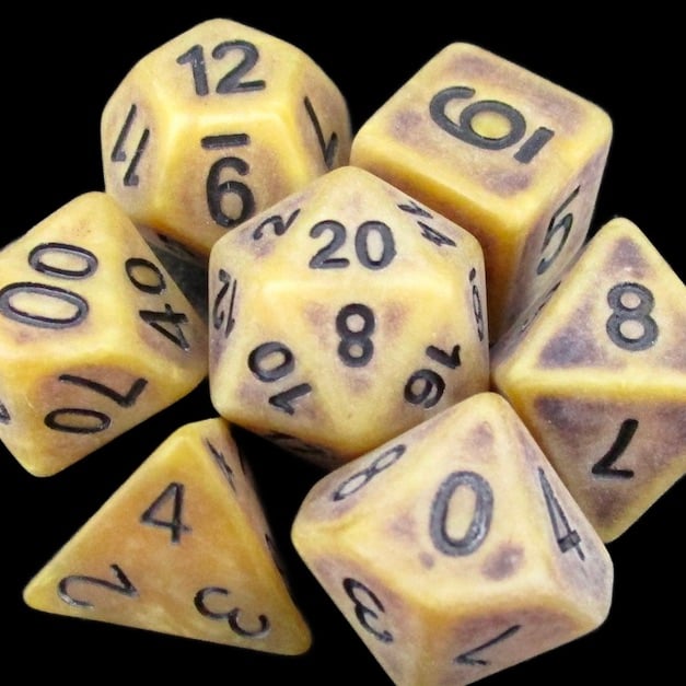 TDSO Opaque Antique Gold Dice