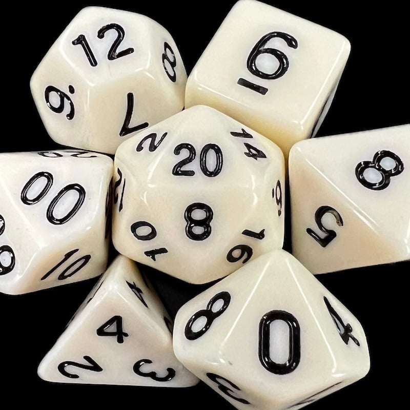 TDSO Opaque Ivory Dice
