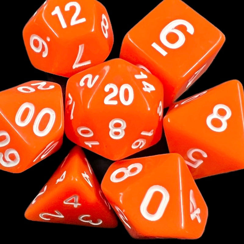 TDSO Opaque Orange & White Dice