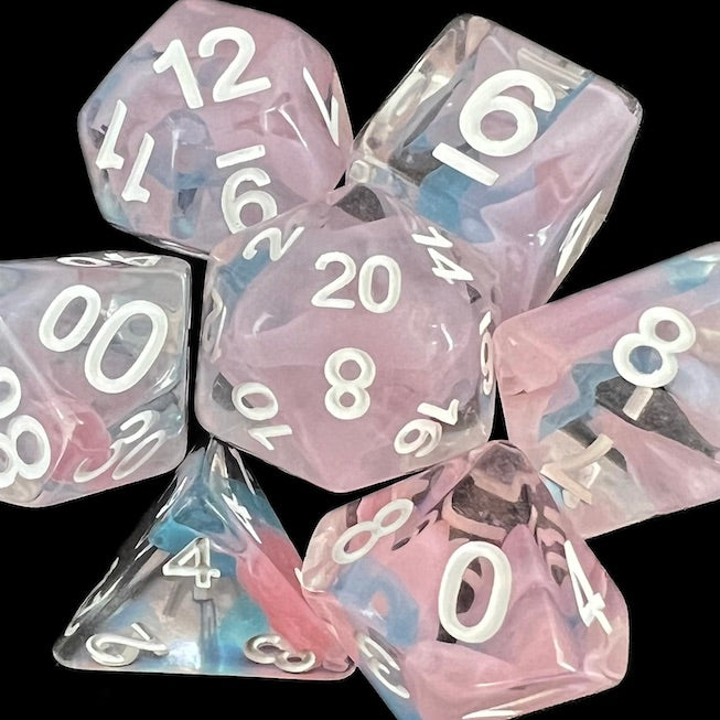 TDSO Ribbon Pink Butterfly Dice