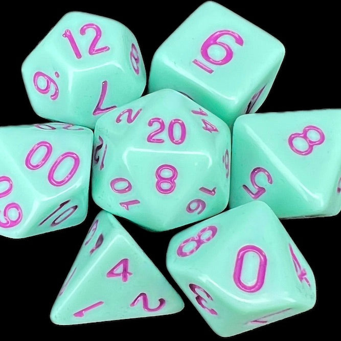 TDSO Pastel Opaque Mint & Purple Dice