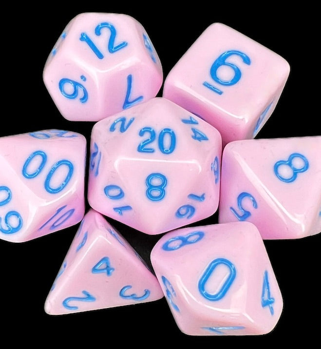 TDSO Pastel Opaque Pink & Blue Dice