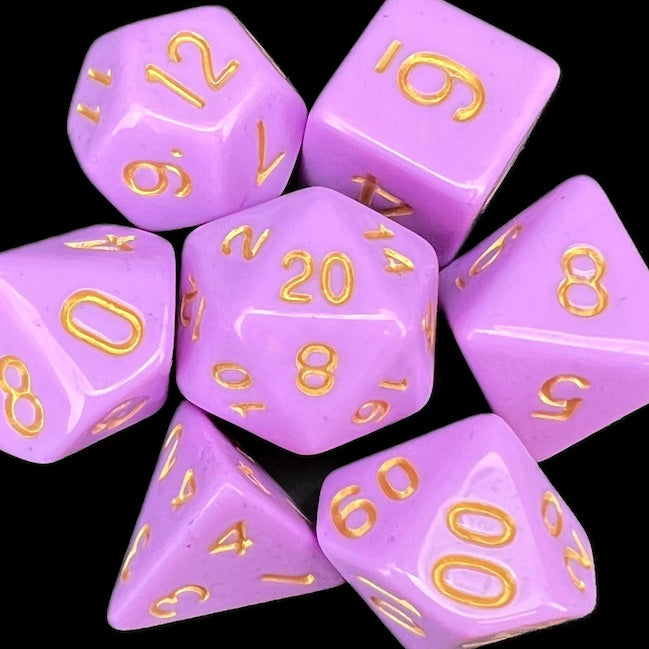 TDSO Pastel Opaque Pink & Gold Dice