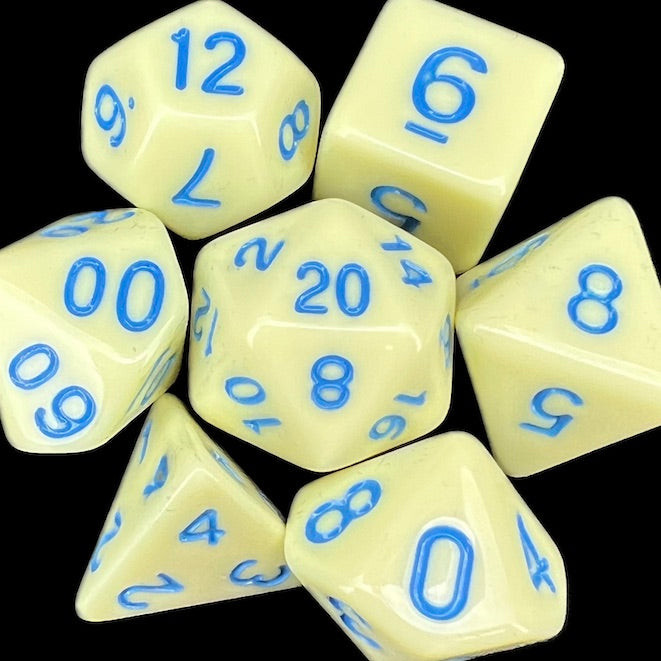 TDSO Pastel Opaque Yellow & Blue Dice