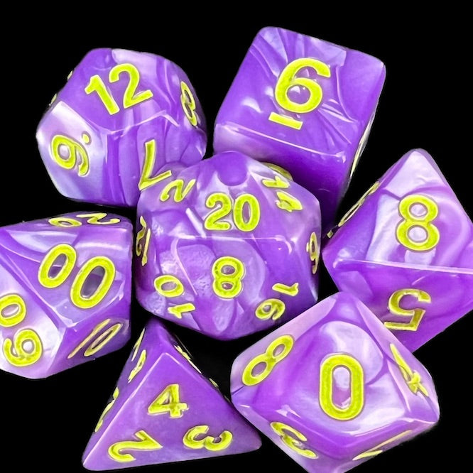 TDSO Pearl Light Purple & Green Dice