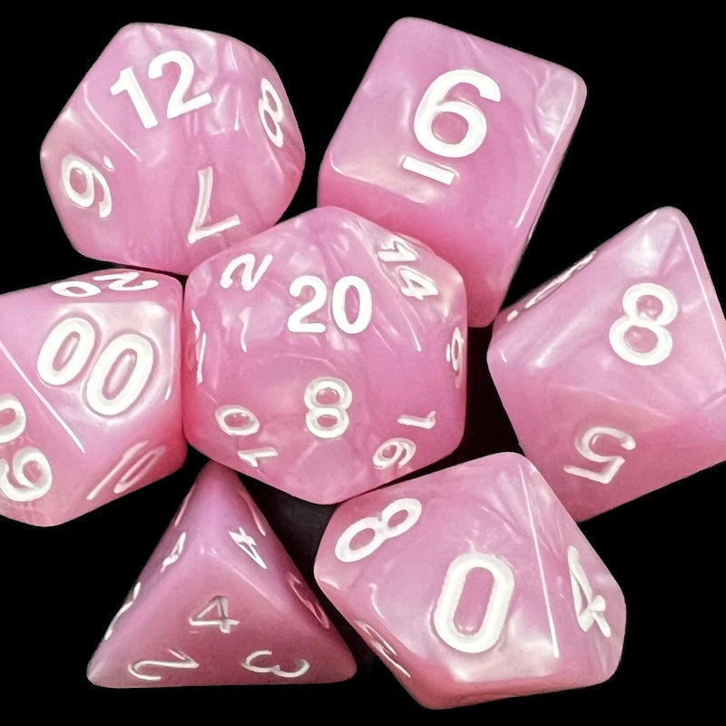 TDSO Pearl Pink & White Dice