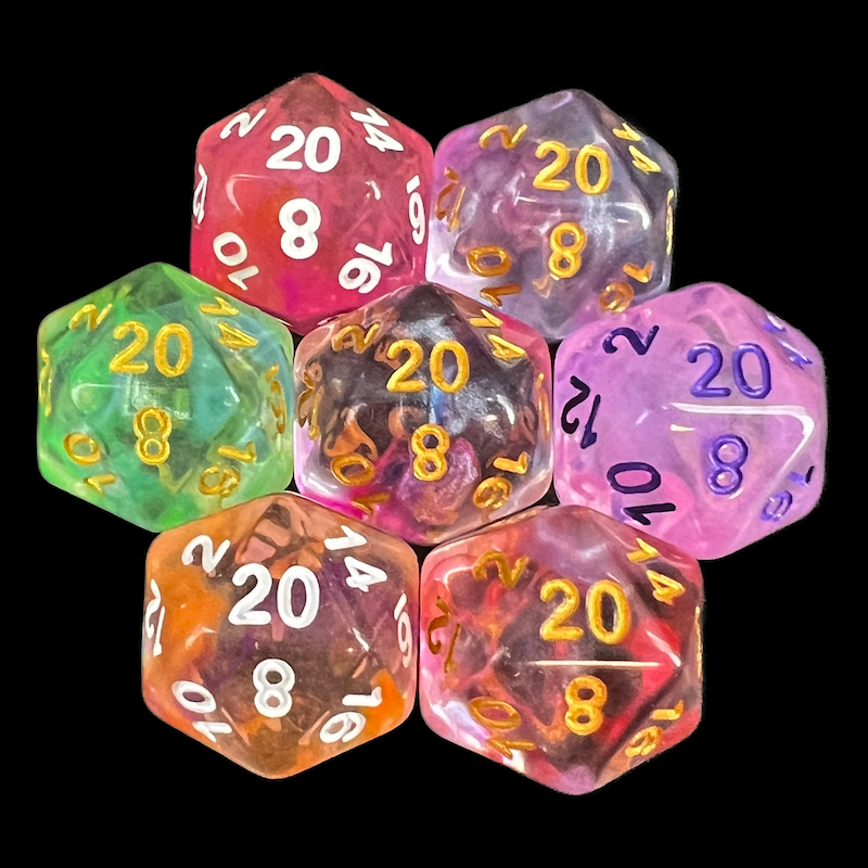 TDSO Pearl Swirl Dice