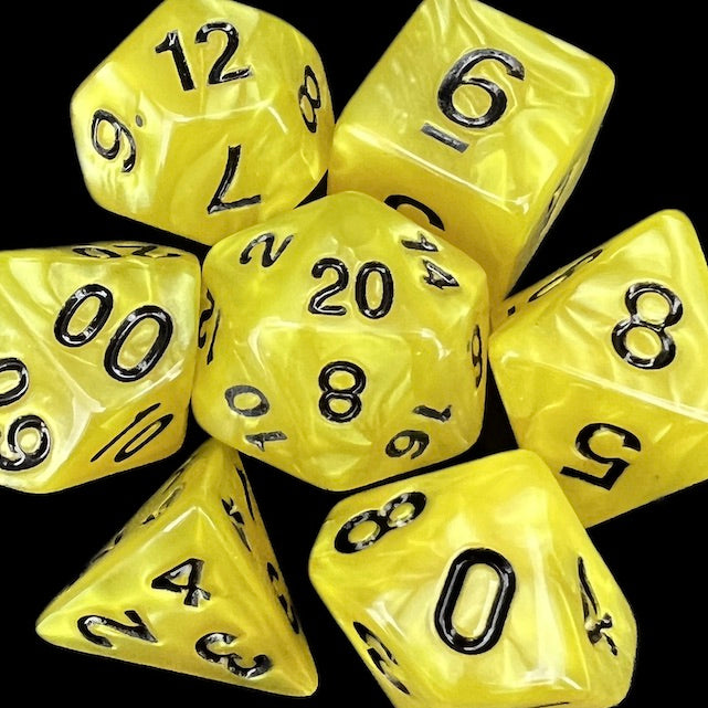 TDSO Pearl Yellow & Black Dice