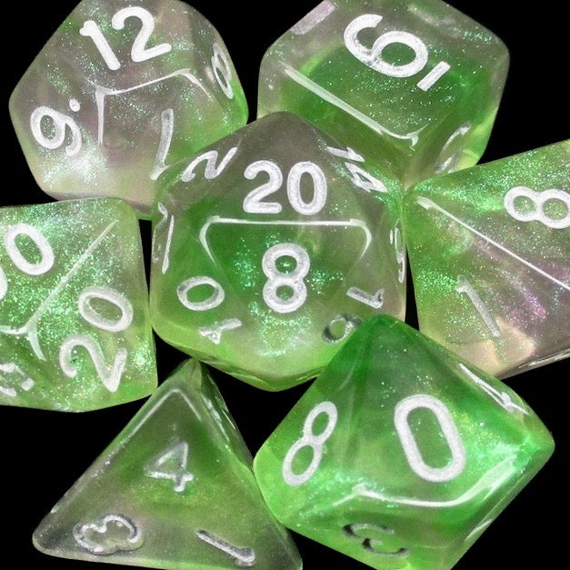 *TDSO Light Reactive Green & Purple Dice