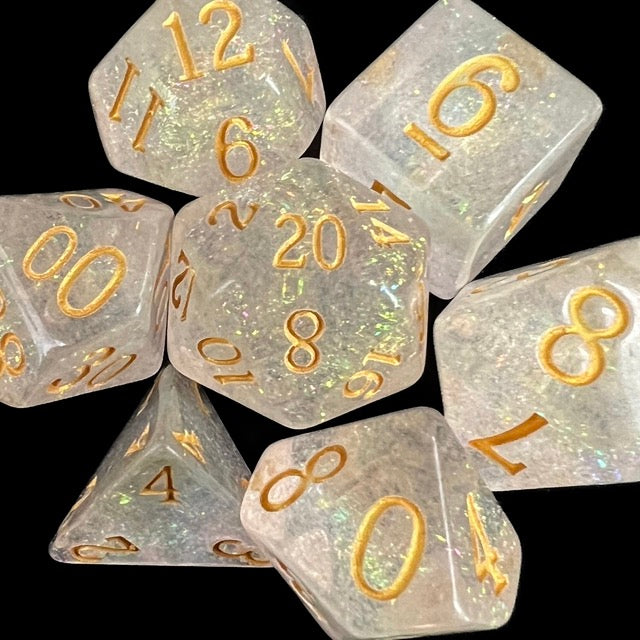 TDSO Shimmer Rose & Gold Dice