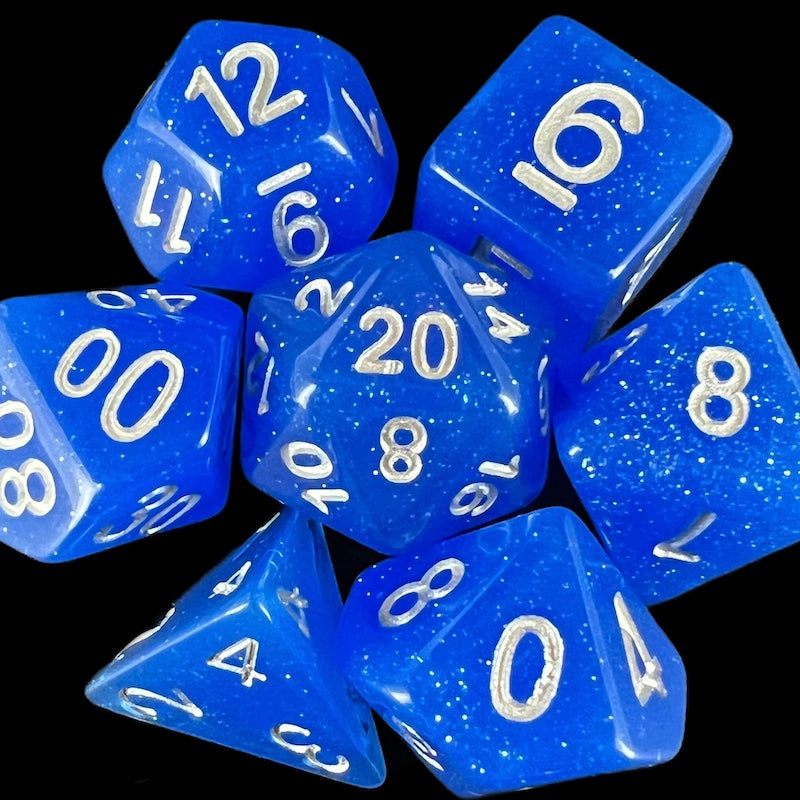 TDSO Translucent Glitter Blue Dice