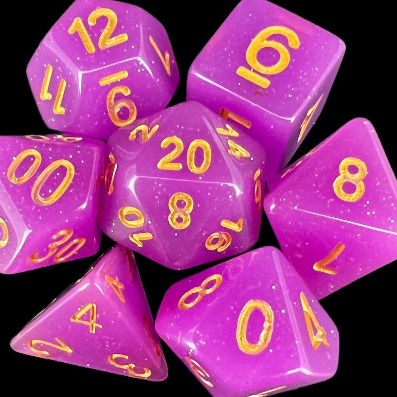 TDSO Translucent Glitter Purple Dice
