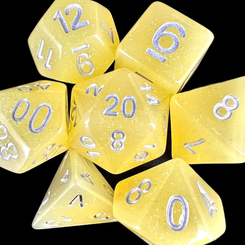 TDSO Translucent Glitter Yellow Dice