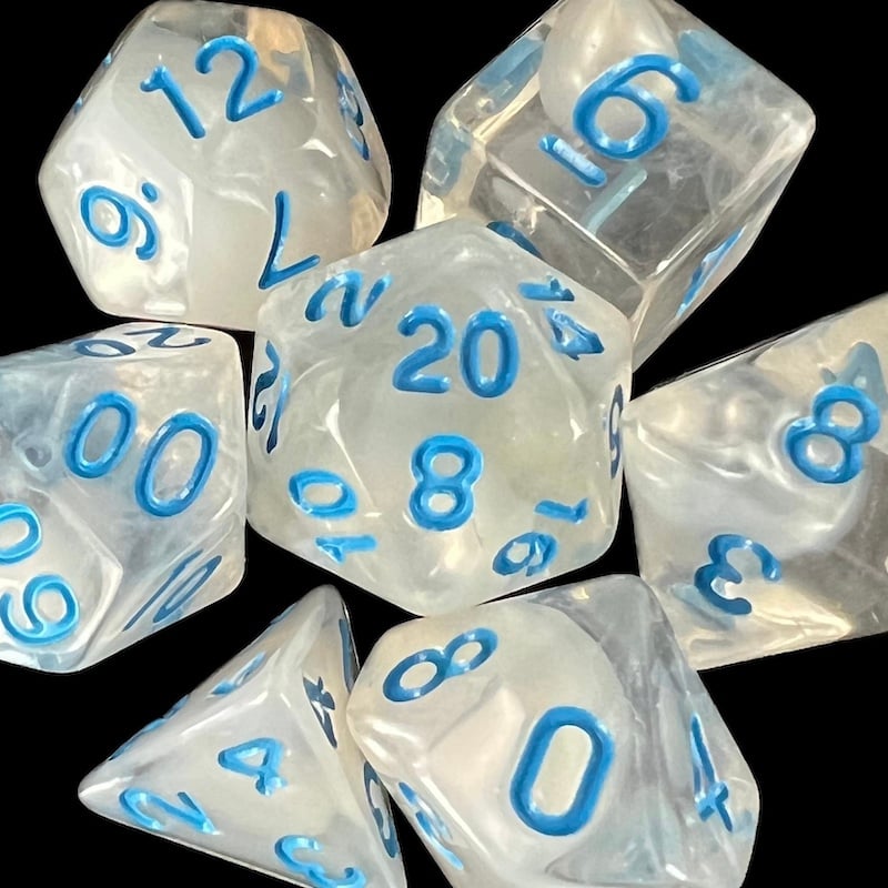 TDSO Winter Frost Blue Dice