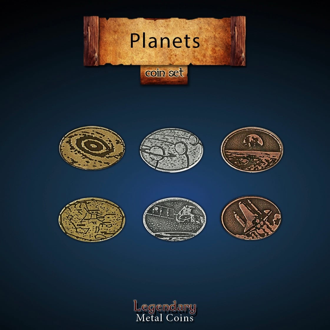 Planets Legendary Metal Coins