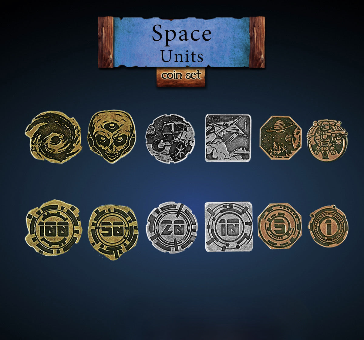 Space Unit Legendary Metal Coins