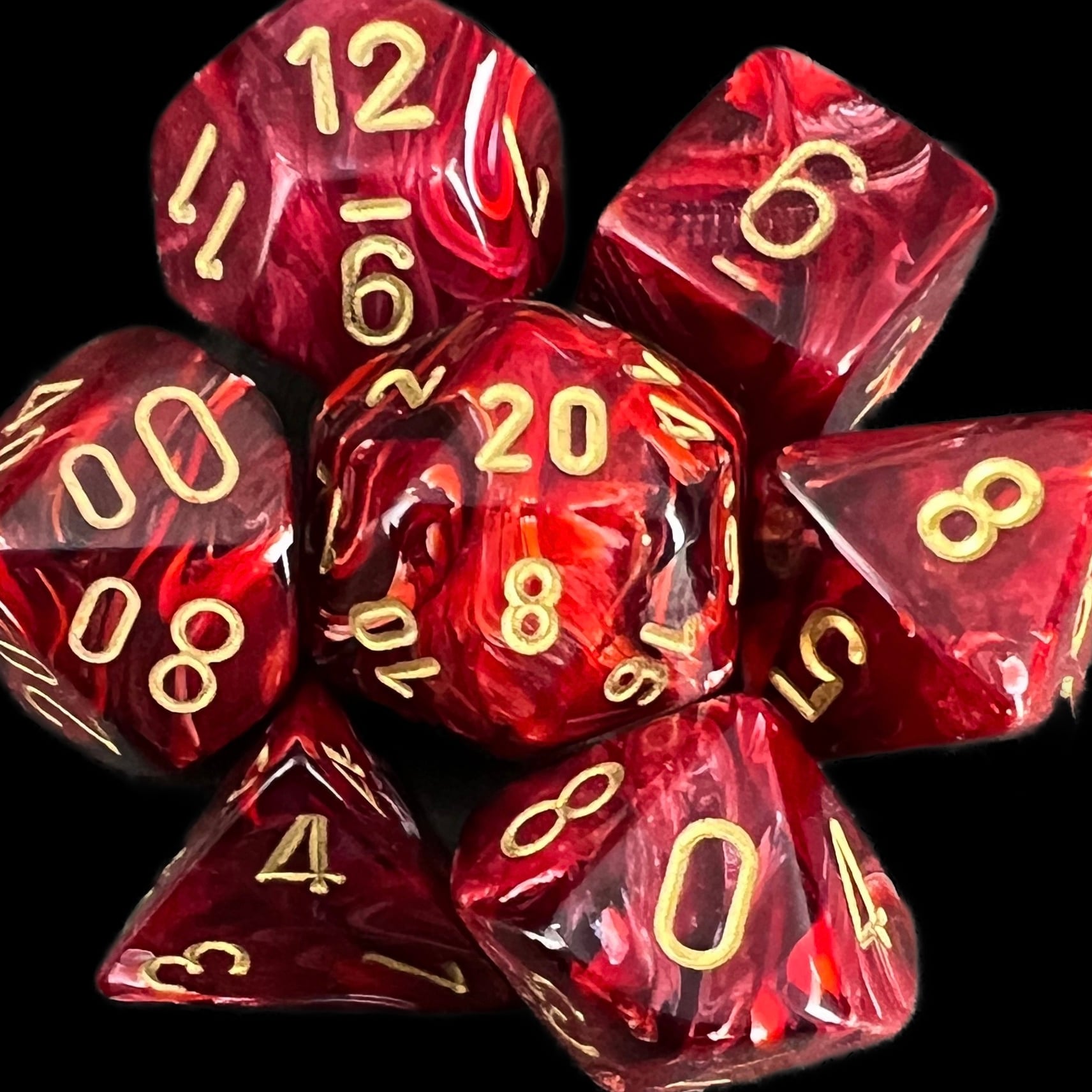 Chessex Vortex Burgundy Dice