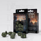 Q Workshop Runic Black & Glow in the Dark 7 Dice Polyset