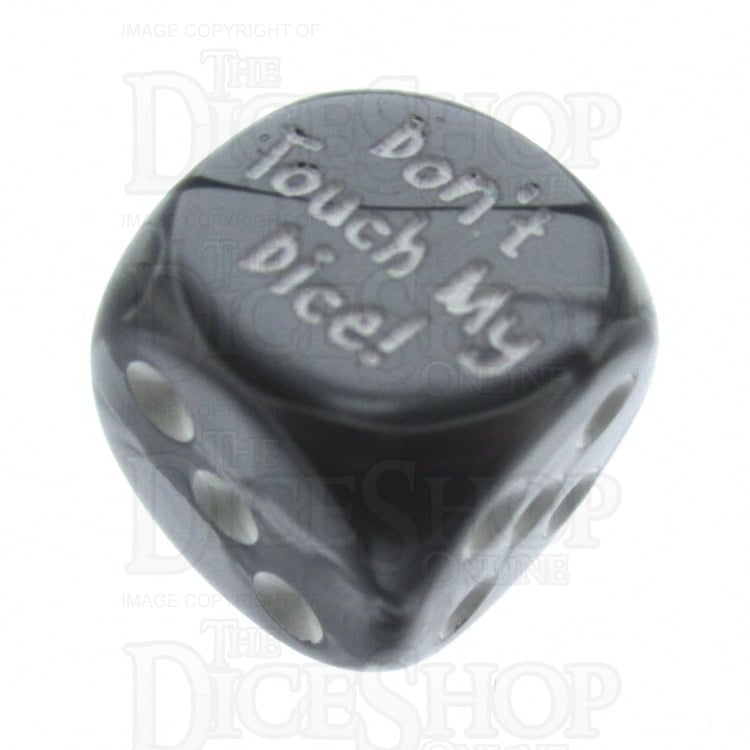 Chessex Gemini Steel Don't Touch My Dice! Logo D6 Spot Dice