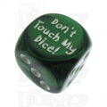 Chessex Gemini Green Don't Touch My Dice! Logo D6 Spot Dice