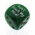 Chessex Vortex Green Don't Touch My Dice! Logo D6 Spot Dice