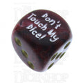 Chessex Vortex Burgundy Don't Touch My Dice! Logo D6 Spot Dice