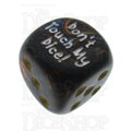 Chessex Scarab Blue Blood Don't Touch My Dice! Logo D6 Spot Dice