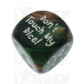 Chessex Gemini Copper & Green Don't Touch My Dice! Logo D6 Spot Dice