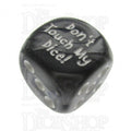 Chessex Gemini Blue & Steel Don't Touch My Dice! Logo D6 Spot Dice