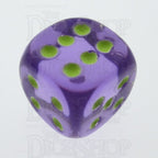 Koplow Glow in the Dark Translucent Purple 16mm D6 Spot Dice