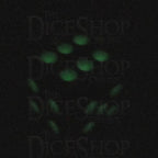 Koplow Glow in the Dark Translucent Green 16mm D6 Spot Dice