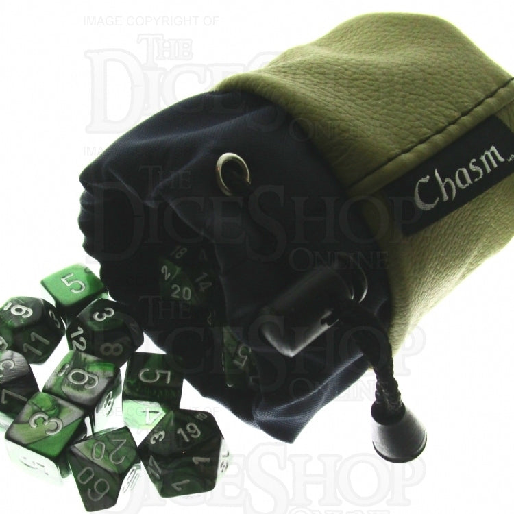 Chasm Vortex Small Gold High Grade Leather Dice Bag