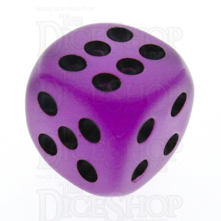 TDSO Frost Purple Glow in the Dark 16mm D6 Spot Dice